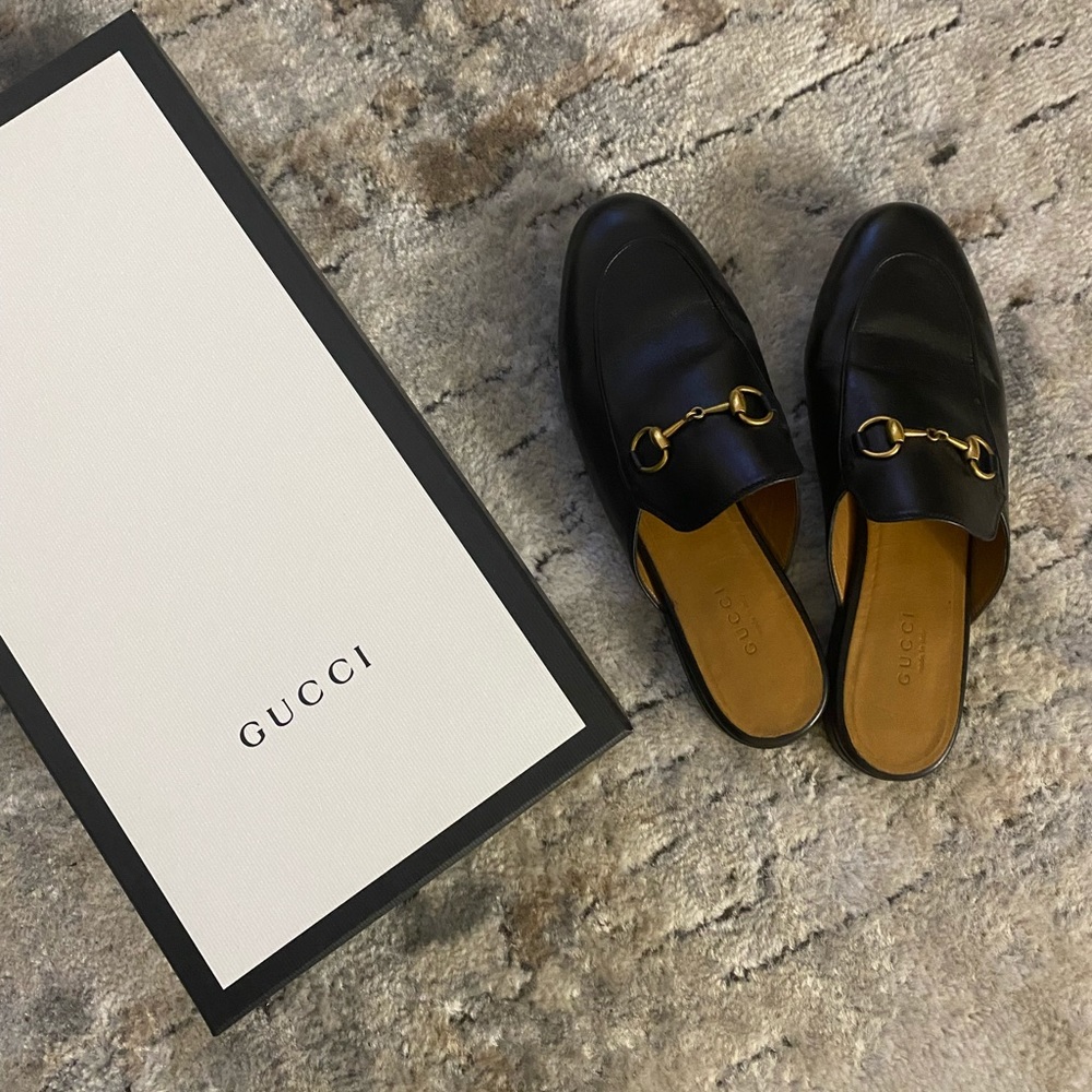 Gucci Princetown Leather Slippers